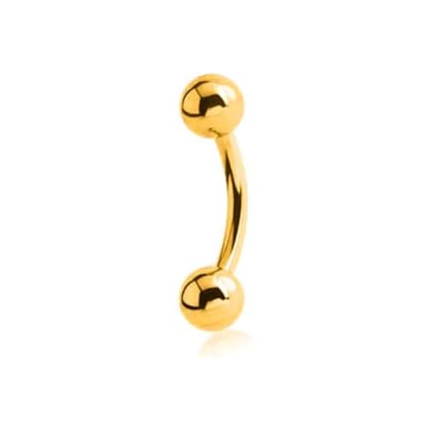 Jewel Barrel Anodized Steel Eyebrow Piercing Ring Cover