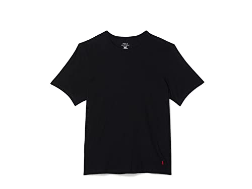 POLO RALPH LAUREN 3-Pack Big Crew Undershirts 3 Black/Rl2000 Red 1XB