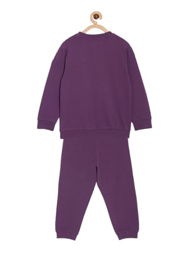 Image of The Mom Store Kids Sweatshirt With Joggers Set| Cotton With French Terry | Cute Prints | Warm | For Boys & Girls | Trendy Winter Sets For Kids | Hoodie And Sweatpant Set
