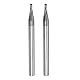 QUARKZMAN 2 Stück Kugelfräser CNC-Fräser, 1 mm (5/128) Radius Vollhartmetall AlTiN-beschichtet 2 Schneiden HRC45 2 mm (5/64) Durchmesser 4 mm (5/32) Schaft Fräswerkzeuge