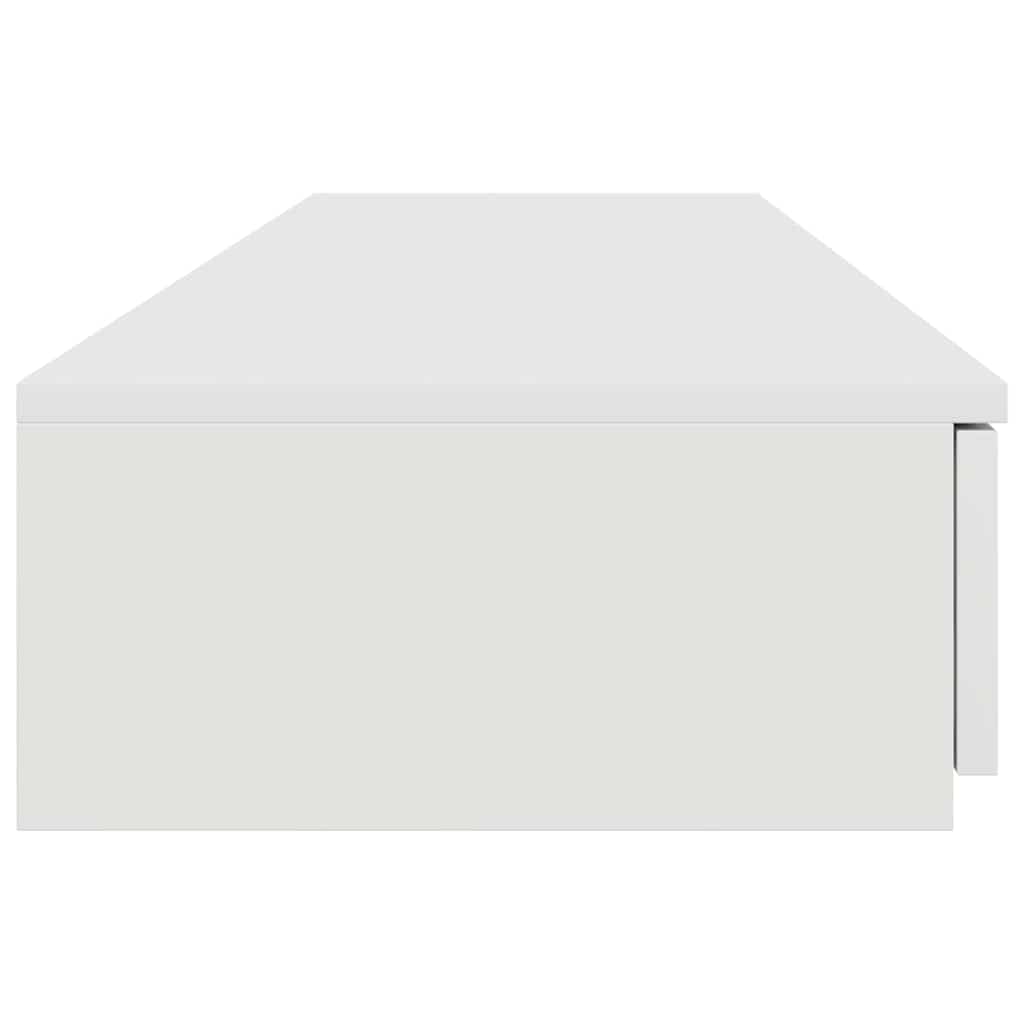 vidaXL Cassetti per Letto con cassetto Bianco 140 x 36,5 x 16,5 cm, Spazio in abbondanza, Arredamento Minimalista, Mobile Elegante per Camera, cassetto Moderno con Funzione Push-to-Open