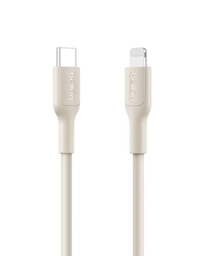 Image of Belkin Apple Certified PCR Lightning To USB-C (Type C) Charge Cable, USB Cable, 3.3 Feet / 1M For iPhone, iPad, Airpods - Sand