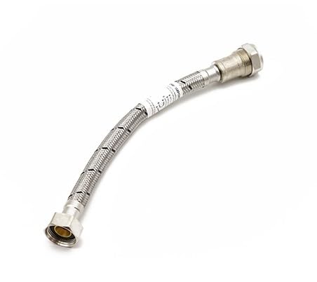 Flexible Tap Connector with isolating Valve 22mm x 3/4", 300mm Length, WRAS Approved, Quick Installation 1 Pack