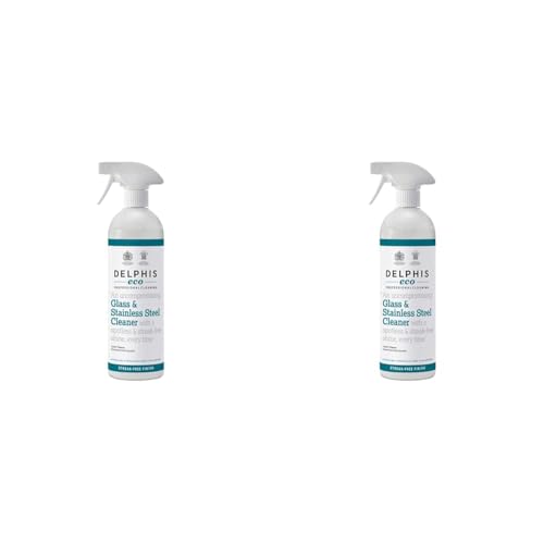 Delphis Eco Glass, Window & Stainless Steel Cleaner 700ml | Eco Friendly | Window Cleaner | Car Glass Cleaner (Pack of 2)