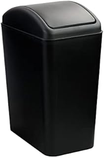 Innouse 16 L Swing Lid Trash Bin, Plastic Kitchen Dustbin, 1 Pack, Black