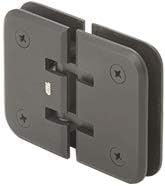 C.R. LAURENCE EST180SC CRL Satin Chrome Estate 180 Series 180 Degree Glass-to-Glass Hinge