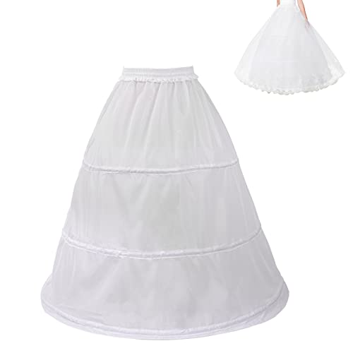 Petticoat Unterrock, Krinoline , Kleid, 3 Ring Verstellbarer...