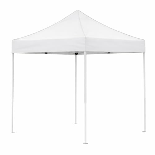 Image of 6x6 ft Waterproof Foldable Gazebo Tent (White, 2x2M) | Heavy-Duty Small Canopy | Portable Pop-Up Tent for Outdoor Events, Stall, Camping, Garden & Picnic | UV & Rain Protection | Easy Setup