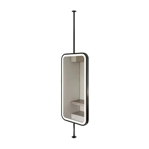 LED���C�g�t�������`�V��~���[�i3�F�Ɩ��A���邳���߉\�j�A�ƒ�p�܂��̓z�e���p�i�u���b�N�A60x110cm�j