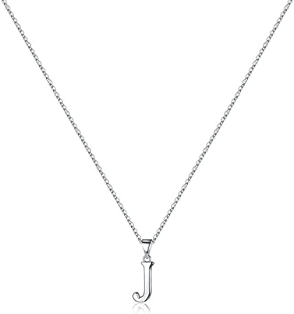 Turandoss Christmas Gifts for Grandkids Teen Girls - S925 Sterling Silver Initial Necklaces Personalized Dainty Hypoallergenic Letter A-Z Necklaces Stocking Stuffers Christmas Gifts