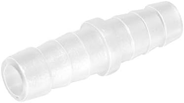 Quickun Plastic Hose Barb Fitting, 5/16" x 5/16" Barbed Splicer Mender Joint Adapter Union Fitting (Pack of 5)
