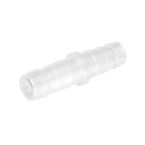 Quickun Plastic Hose Barb Fitting, 5/16" x 5/16" Barbed Splicer Mender Joint Adapter Union Fitting (Pack of 5)