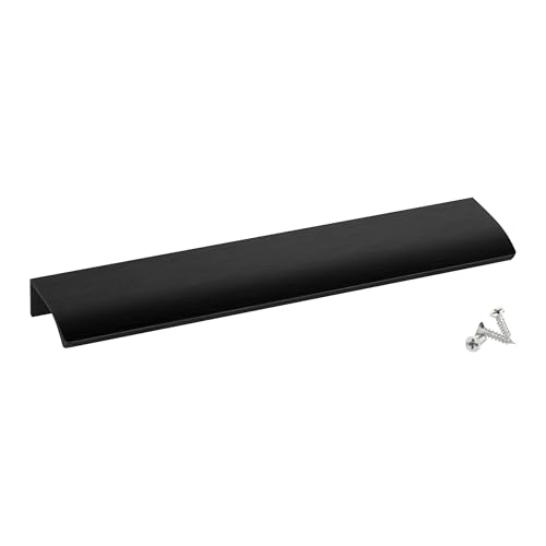 SOTECH 5 pezzi maniglie per mobili Blanket Alex nero spazzolato 200 mm strisce di maniglie per il montaggio sul fronte interno incl. viti di fissaggio