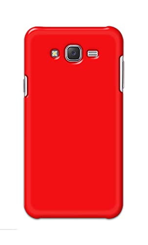 Image of PRINTFIDAA Printed Hard Back Cover Case for Samsung Galaxy J7 2015 | Samsung J7 NXT Back Cover (Plain Red) -1803