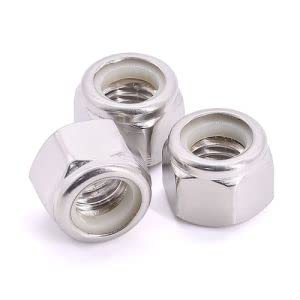3/4-10 (6 Pcs) Hex Locknuts, Hexagon Head Lock Nuts, 304 Stainless Steel 18/8, Hex Drive, ASME/ANSI B18.6.6