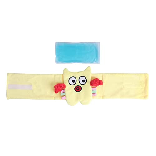 Image of Solany Baby Colic Relief Belt| Reusable Baby Tummy Heated Wrap|Adjustable Belly Band for Gas Relief| Heating Pad for Natural Relief for Upset Stomach in Babies and Toddlers (Yellow Monster)