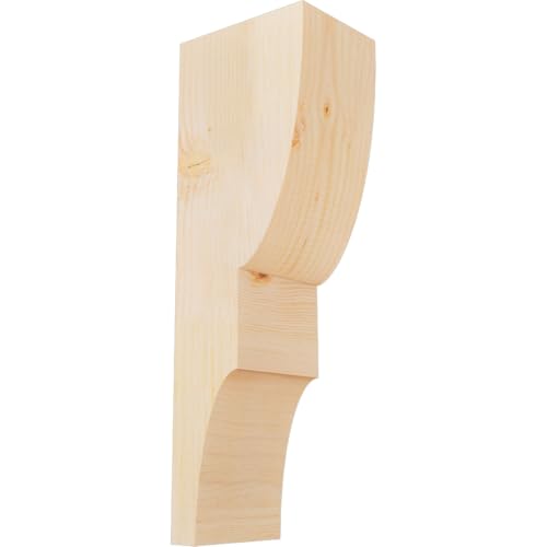 Ekena Millwork COR06X08X24RID00RDF 6"W x 8"D x 24"H Ridgewood Rough Sawn Corbel, Douglas Fir