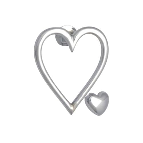 Aldaba de puerta cromada romántica que transforma la entrada de tu casa con un lindo corazón 3