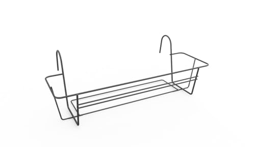 Elho 2104132 Green Basics Balcony Rack Cache-Pot en Anthracite 50 cm