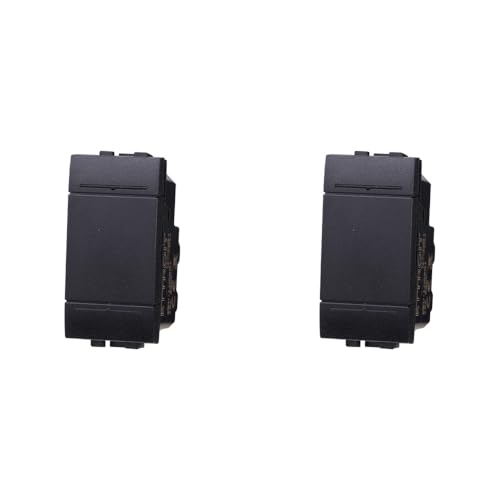 IXTRIMA Interrupteur 1P 16A unipolaire Couleur Noir Compatible avec Bticino Living International/Light 2 PCS