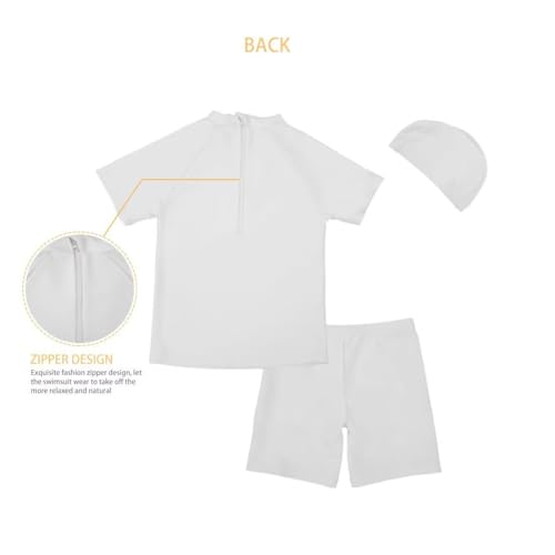 Girl 3-Piece Swimsuit Summer Swim Shirt Set4