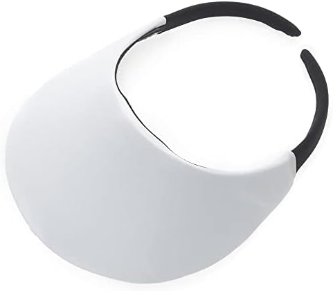 No Headache Sun Visors for Women | Round Brim | Visor Hats for Women | Golf and Tennis Visor | Resort Visor | for All Seasons Pure White