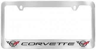 C5 Corvette License Plate Frame with C5 Flags