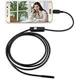 hd endoscope camera flexible ip67 waterproof inspection 6 led borescope camera 5m semi rigid cable