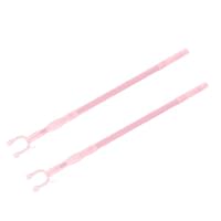 Alipis 2pcs Retractable Clothes Reach Poles Pink 1m Telescoping Clothes Drying Rods Portable Closet Poles for Balcony and Laundry Use