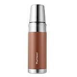 Murmioo travel vacuum flask，stainless steel insulated bottle, built-in cap cup, cold for 24 hours,
