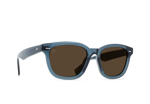 Image of RAEN Myles Unisex Square Sunglasses, Recycled Black /Green Polarized, 53mm