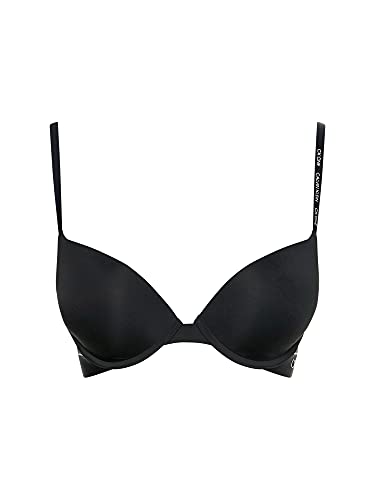 Calvin Klein Damen Push-Up Plunge BH mit Bügel, Schwarz (Black), 75A (34A)