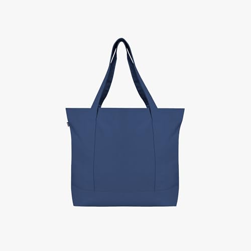 Ecoright Canvas Tote Bag for Women with Zip & Inner Pocket, 100% Organic Cotton Tote Bags for Men, Shopping, Beach4
