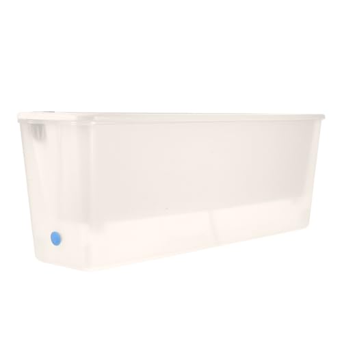 COOLHIYA Jardinera Larga de Plástico Sistema Autorriego y Almacenamiento de Agua para Macetas de Hierbas en Alféizar o Patio