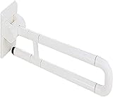 Wannengriff Faltbares Sicherheits-Toiletten-Hochklapp-Set, 60 cm, U-förmiger Rahmen, Edelstahl, beschichtet mit Nylon, Toilettenstuhl, medizinisches Zubehör, Duschstange(Light Green)