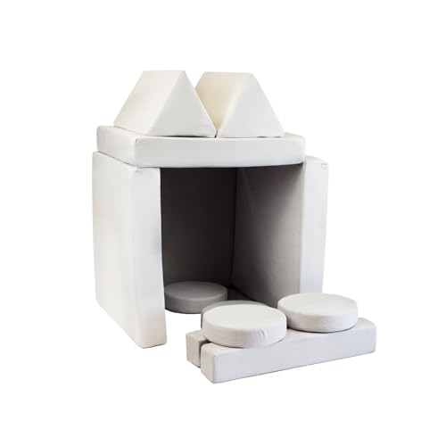 Canapé en mousse gris Soft Play Kingdom meuble sécurisé sans angle - 8