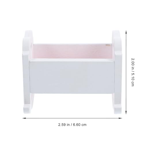 jojofuny Cama De Boneca Em Miniatura Berço De Boneca Em Miniatura Cama De Berço De Boneca Móveis De