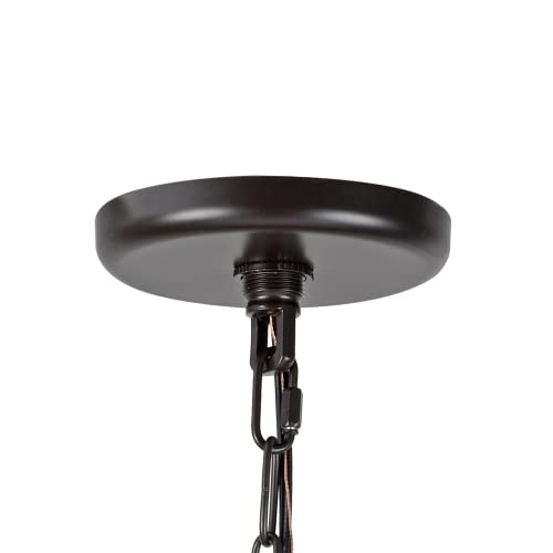 Image of Aspen Creative 21050-11, Indoor Pendant Light Kit, 6' SPT-1 Black Wire / 5' Steel Chain. Socket Cup: 3-1 /2 inch W x 1-15 /16 inch H. Suitable: 16 inch D. to 18 inch D. Pendant Shade. Oil Rubbed Bronze. 1 Pack.