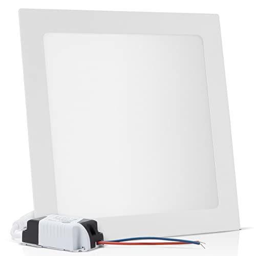 Kit 2 Painel Plafon Embutir 25w Led Branco Frio 6500k Luminária Quadrado Reator 30x30cm 100-250v Biv