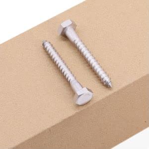5/16 X 5" (8 Pcs) Hex Lag Screws, 304 Stainless Steel 18/8, Hexagon Head Lag Bolts, Hex Head Wood Screws #TOP3