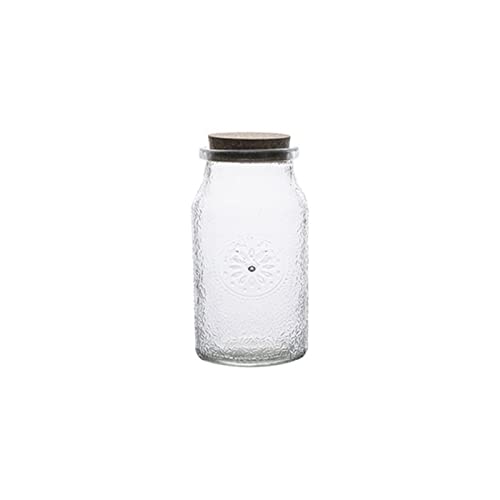 nihngvjm canisters Transparent Glass Jar Kitchen Food Storage Container Dried Fruit and Whole Grains Sealed Bottle Fruit Candy Jar Home Decoration (Color : 5pcs)