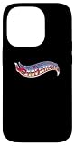 Fácil instalación Hot Wheels - Logotipo cromado de llama de los años 80 Carcasa para iPhone 14 Pro