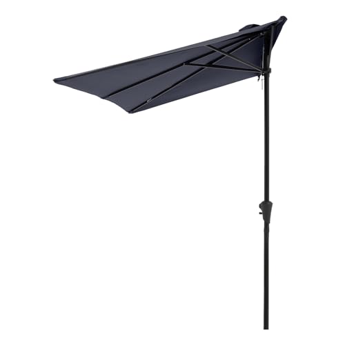 COBANA 7.5&rsquo;by 4&rsquo;Half Rectangular Outdoor Patio Umbrella for Patio, Balcony, Garden, Deck, Dark...