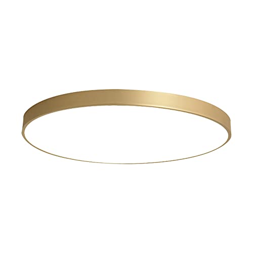 Lustres or rond moderne plafonnier ultra-plat 1,9 pouce lampe LED blanche