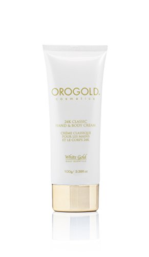 White Gold 24K Hand and Body Cream from OROGOLD Cosmetics - 100 ml, 3.38 fl. oz.