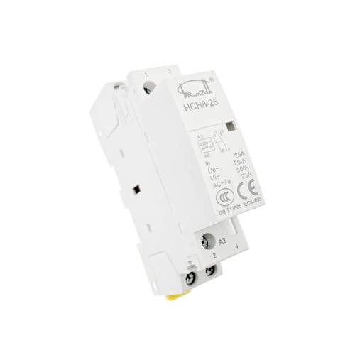 Image of JZK AC Home Contactor AC 220V-250V 25A 2 Pole Normal Open (NO) with 35mm Rail Mount for household building power appliance