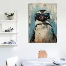 LMAIWANG Interesting Posters Print Animal Canvas Painting for Living Room Home Decor Abstract Funky Home Decor(80x120cm/Frameless)