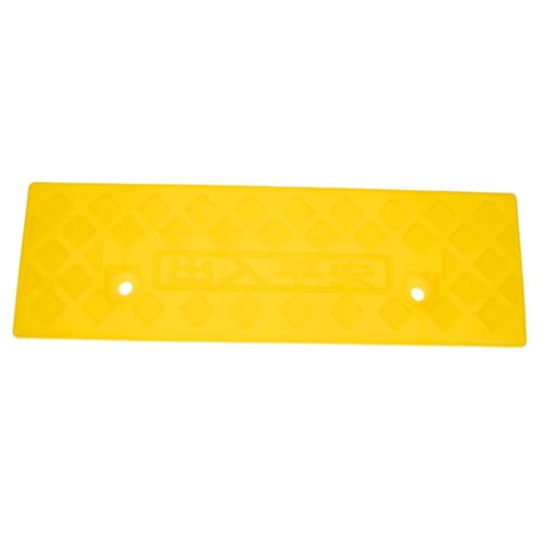 FOMIYES Protector de Entrada para Vehículos Alfombra de Goma Antideslizante 3 CM de Altura Color Amarillo 2 Unidades Rampa de Bordillo para Coches Uso Residencial y Comercial