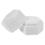 BESTOMZ Caja para Anillos de Terciopelo Blanco Hexagonal, Joyero Compacto y Liviano para Compromiso y Boda, Protege Joyas y Es Fácil de Transportar