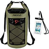 Image of Piscifun Piscifun Waterproof Dry Bag Backpack Floating Dry Backpack for Water Sports - Fishing Boating Kayaking Surfing Rafting Camping Gifts for Men and Women Free Waterproof Phone Case Army Green 20